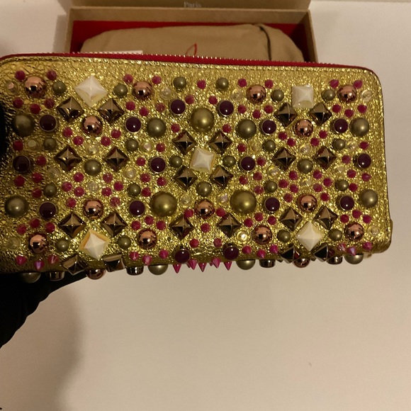 Christian Louboutin Gold Panettone Vintage Limited Edition Wallet - Picture 3 of 10